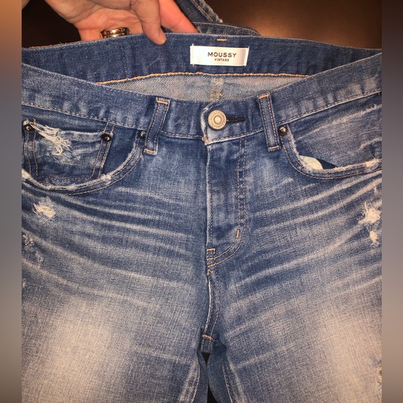Moussy Vintage Helendale Distressed Skinny Jeans in Light Blue, Size 28. - Picture 8 of 16